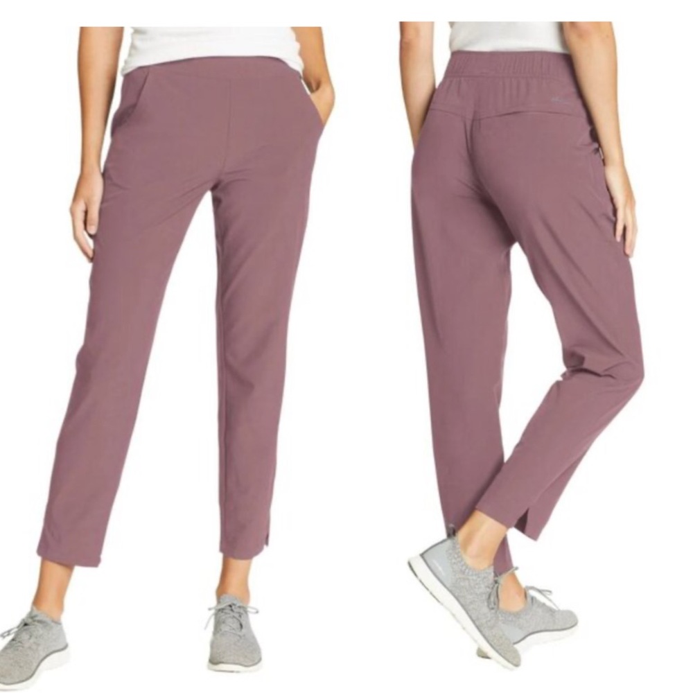 Eddie bauer traveler ankle pull on pants size XL lightweight quick dry pink NWT